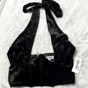 Mystique Boutique Black Cropped Corset Top